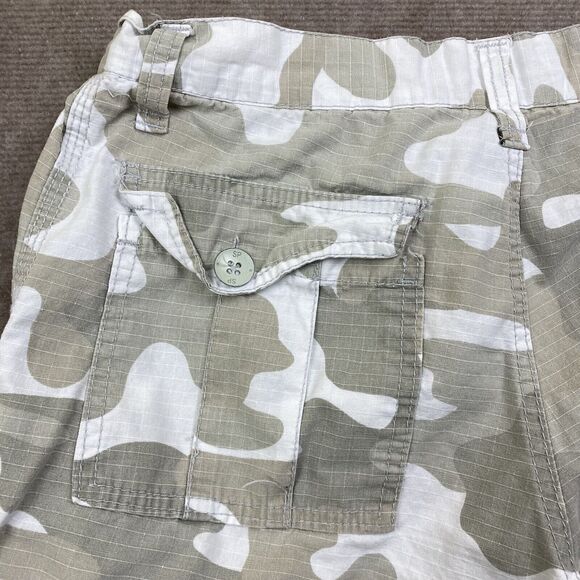 Southpole Camo Cargo Shorts Mens Size 30 Beige Ripstop Pockets Y2K - Picture 10 of 16